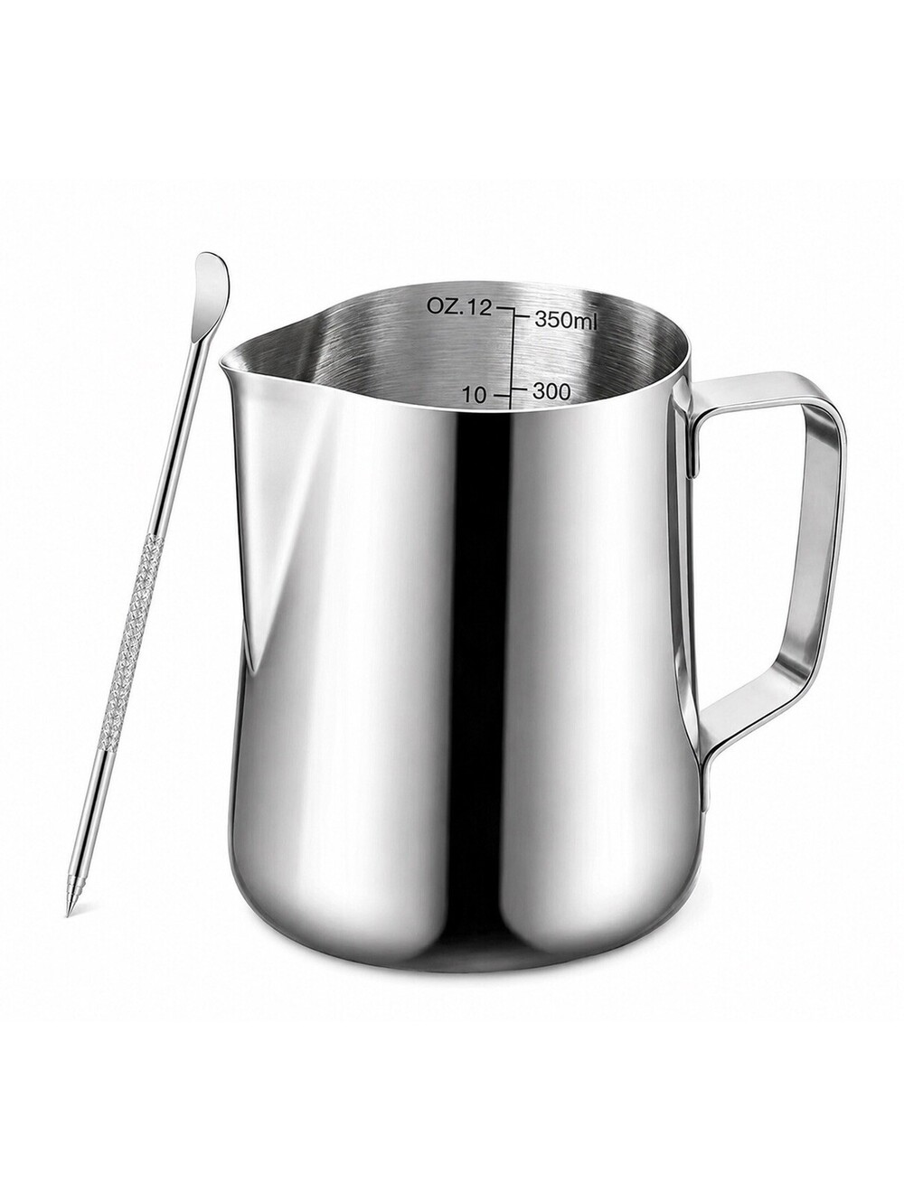 12oz Stainless Steel Milk Frothing Pitcher 350ml w/ Latte Art Pen NEW